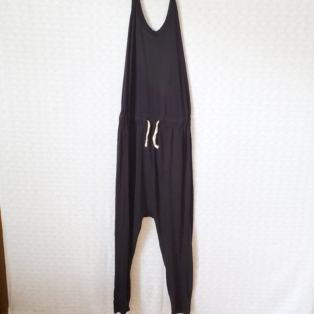 Free People Beach Black Harem Jumpsuit